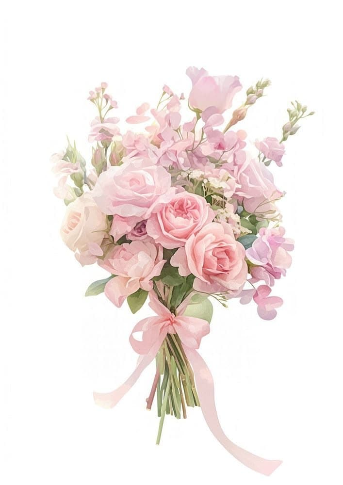 Bucket mawar pink